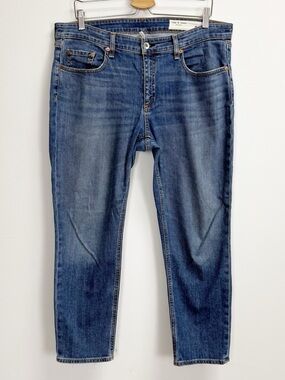 Rag & Bone Dre Low Rise Slim Boyfriend Jeans Womens 31 Julienne Blue Stretch
